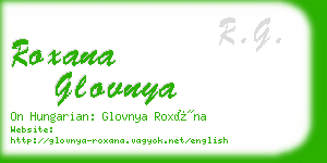 roxana glovnya business card